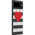 Black And White Striped Heart Google Pixel 6 Skin